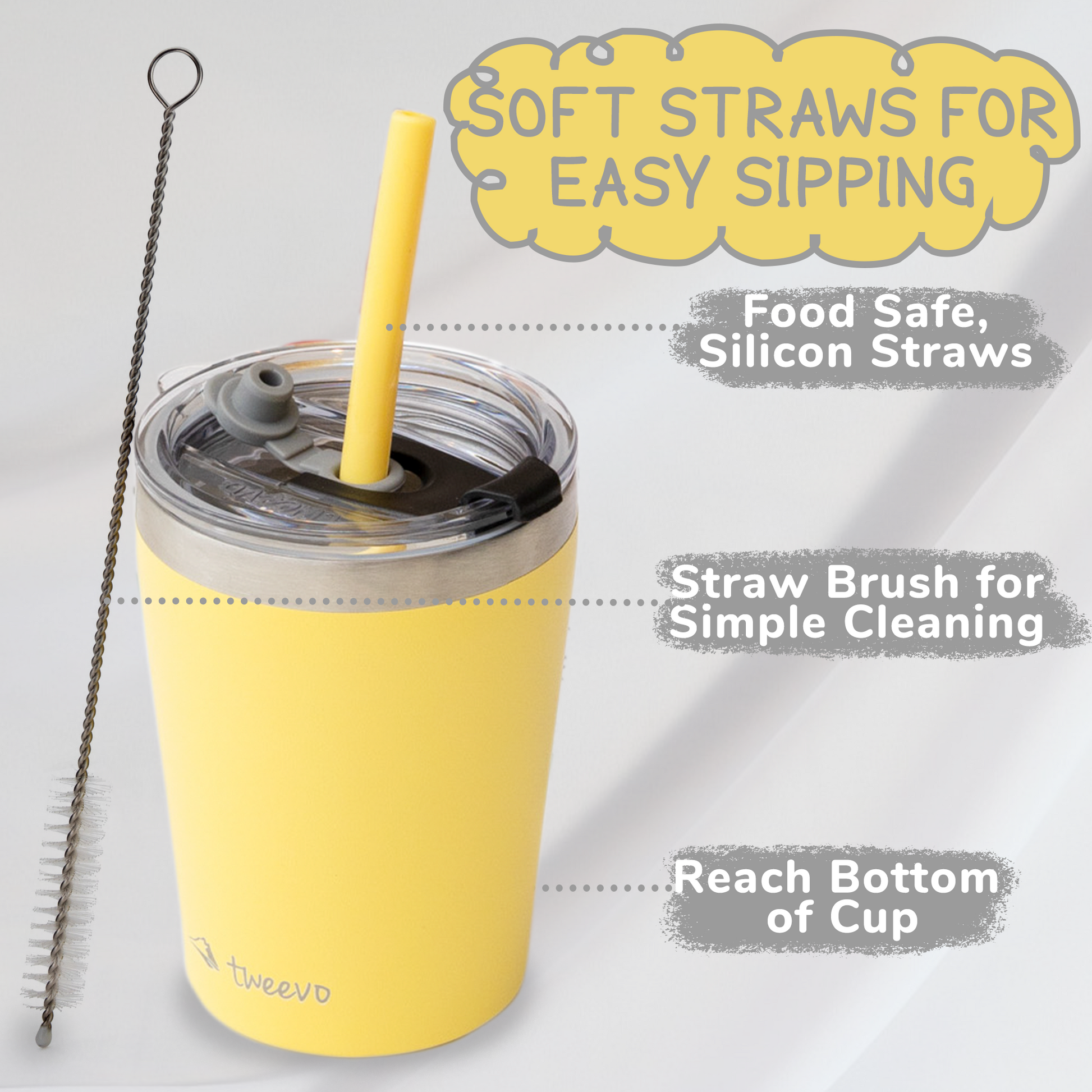  Silicone Straws for 40 oz Tumbler 30 oz Cup, Long Reusable  Straws for 40 oz Tumbler, Rubber Straw Replacement for Cup & Simple Modern  Tumbler with Handle, 8 Straws + 2 Brushes: Home & Kitchen